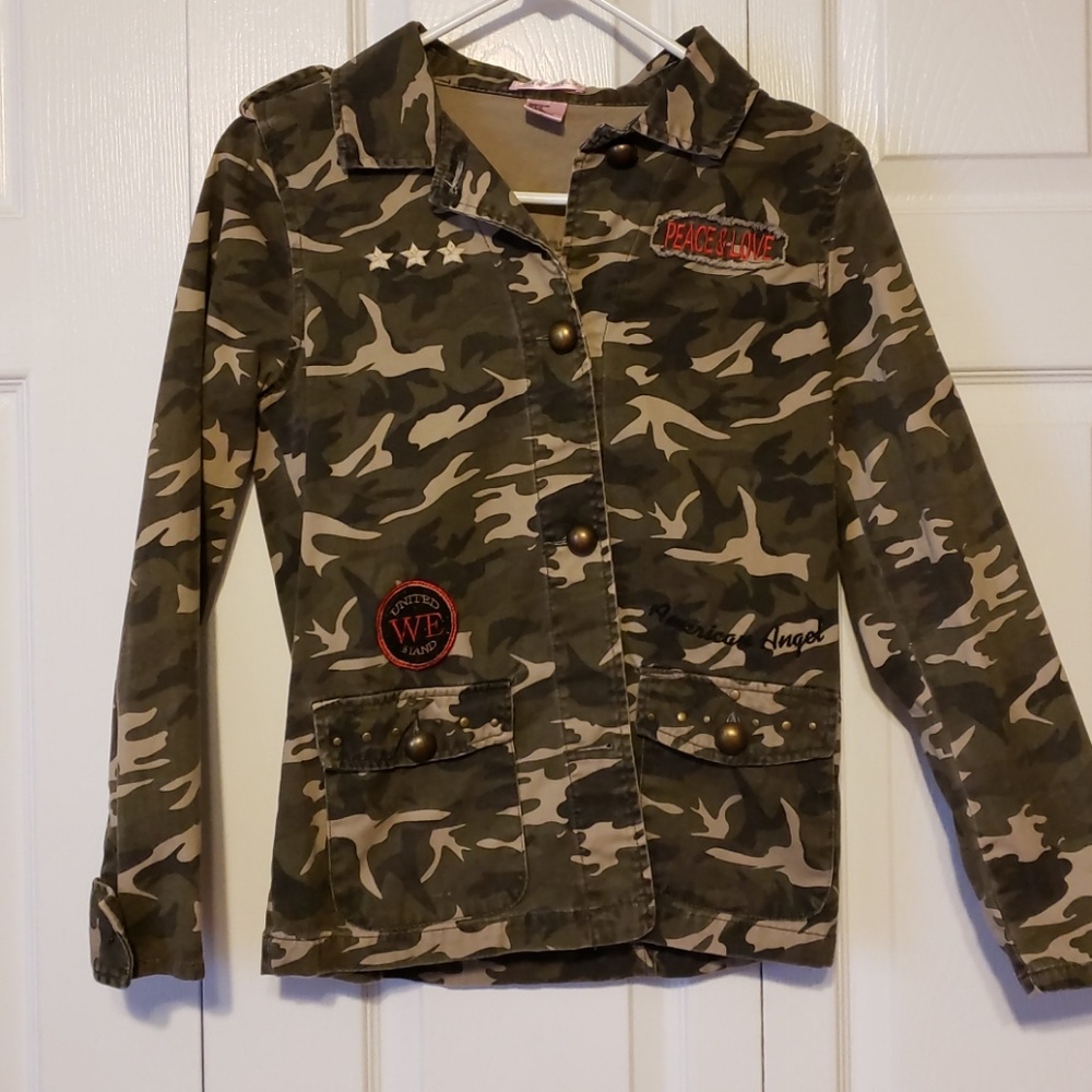 Pink Kiss Girls Camo Jacket
